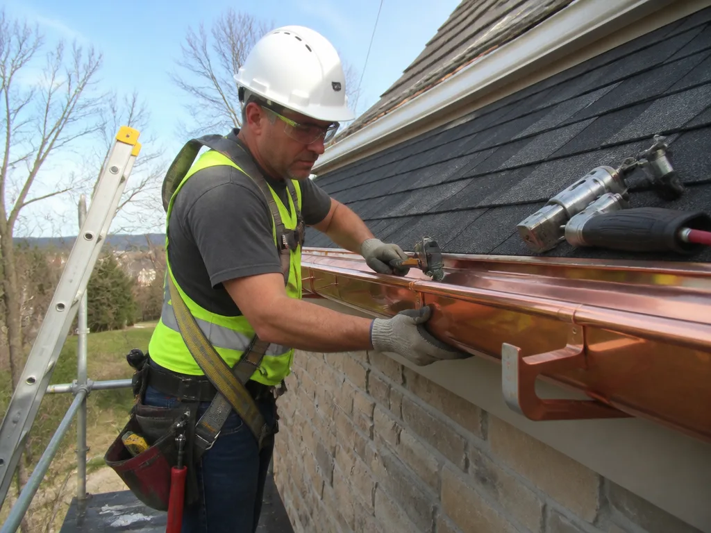 Copper Gutter Installation